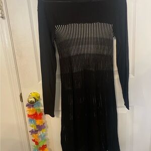 Zara Black and White Striped Dress